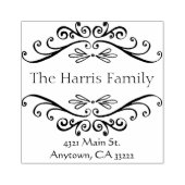 Extravagante Wirbel Personalisiert Gummistempel (Prägung)