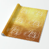 Extravagante Wirble Joy-Gold-Foil-Briefe Kalligraf Geschenkpapier (Ungerollt)