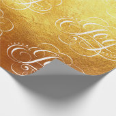 Extravagante Wirble Joy-Gold-Foil-Briefe Kalligraf Geschenkpapier (Ecke)