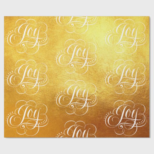 Extravagante Wirble Joy-Gold-Foil-Briefe Kalligraf Geschenkpapier (Flach)