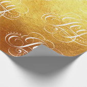 Extravagante Wirble Joy-Gold-Foil-Briefe Kalligraf Geschenkpapier (Ecke)