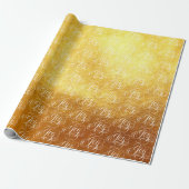 Extravagante Wirble Joy-Gold-Foil-Briefe Kalligraf Geschenkpapier (Ungerollt)