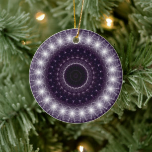 Extravagante, zarte Schwarz-Weiß-Runde Keramik Ornament