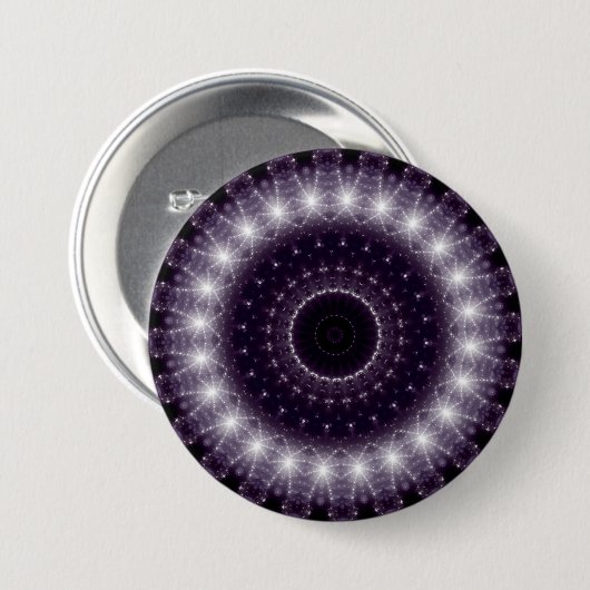 Extravagante, zarte Schwarz-Weiß-Rundstrecke Button (Vorne & Hinten)