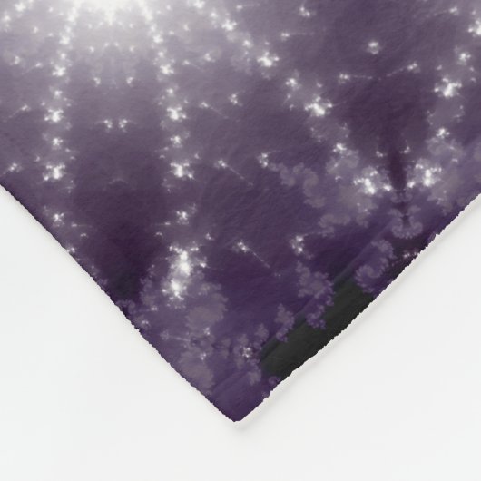 Extravagante, zarte Schwarz-Weiß-Rundstrecke Fleecedecke (Ecke)