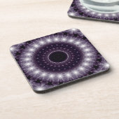 Extravagante, zarte Schwarz-Weiß-Rundstrecke Getränkeuntersetzer (Linke Seite)