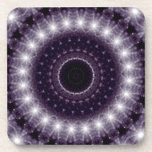 Extravagante, zarte Schwarz-Weiß-Rundstrecke Getränkeuntersetzer (Vorderseite)