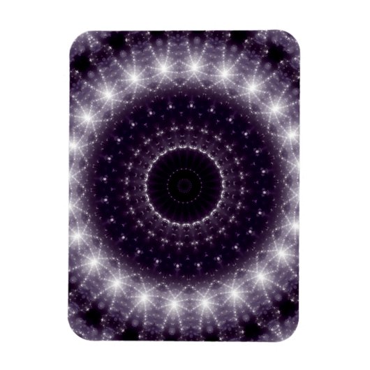 Extravagante, zarte Schwarz-Weiß-Rundstrecke Magnet (Vertikal)