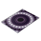 Extravagante, zarte Schwarz-Weiß-Rundstrecke Notizblock (Linke Seite)