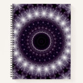 Extravagante, zarte Schwarz-Weiß-Rundstrecke Notizblock (Vorderseite)