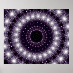 Extravagante, zarte Schwarz-Weiß-Rundstrecke Poster