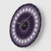 Extravagante, zarte, weiße Spitzen ohne Zahlen Große Wanduhr (Winkel)