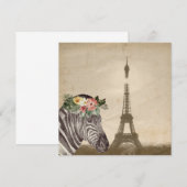 Extravagante Zebra- und Eiffelturm-Flachbildschirm (Vorne/Hinten)