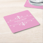 Extravagante Zierpapier-Untersetzer, rosa Rechteckiger Pappuntersetzer (angewinkelt)