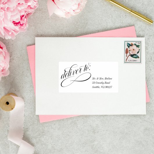 Extravagante Zustellung an den Adressenaufkleber Aufkleber