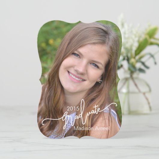 Extravaganter Abschluss 2015| Abschluss Einladung (Stehend Vorderseite)