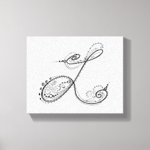 Extravaganter Alphabet-Buchstabe L Leinwanddruck