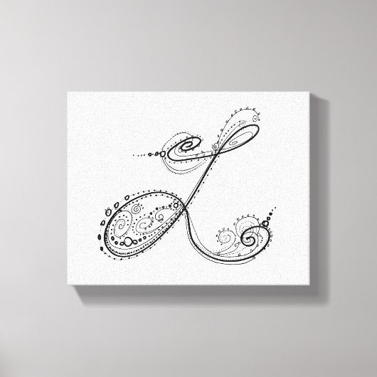 Extravaganter Alphabet Letter L Leinwanddruck (Vorderseite)