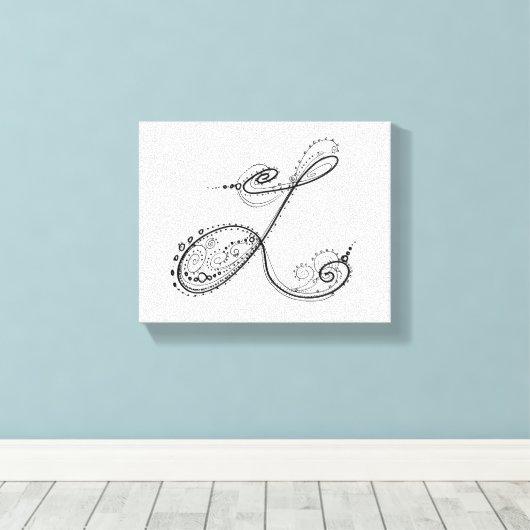 Extravaganter Alphabet Letter L Leinwanddruck (Insitu (Holzboden))