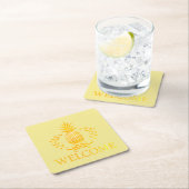 Extravaganter Ananas Empfang Rechteckiger Pappuntersetzer (Vor Ort)