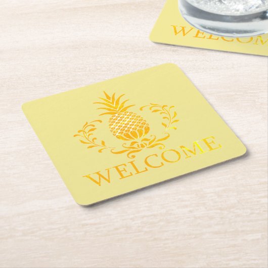 Extravaganter Ananas Empfang Rechteckiger Pappuntersetzer (angewinkelt)