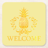 Extravaganter Ananas Empfang Rechteckiger Pappuntersetzer (Vorderseite)