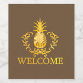 Extravaganter Ananas Empfang Weinetikett (Einzelnes Label)