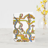 Extravaganter Ant Farm - Abstrakter Kunstnotecard Karte (Gelbe Blume)