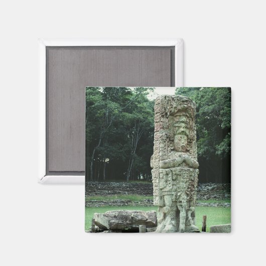 Extravaganter antiker Mayan Ruins Square Kühlschra Magnet (Vorderseite/Rückseite)