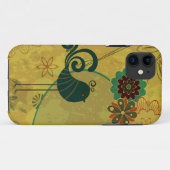 extravaganter aquamariner Vogel und moderner Blume Case-Mate iPhone Hülle (Rückseite (Horizontal))