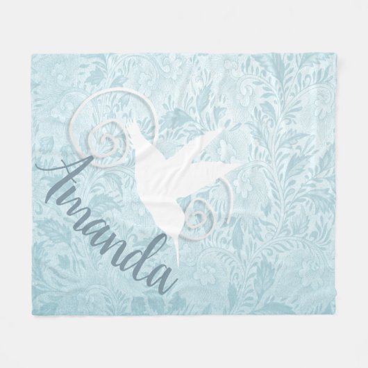 Extravaganter Ausschnitt von Hummingbird Fleecedecke (Vorderseite (Horizontal))