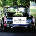 Extravaganter Banner für verheiratete Fahrzeuge<br><div class="desc">Dieses elegante "Just Married"-Design macht den Spaziergang zum Pärchen des Ehepaares.</div>