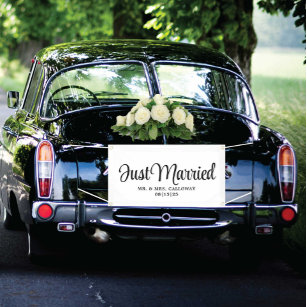 Extravaganter Banner für verheiratete Fahrzeuge