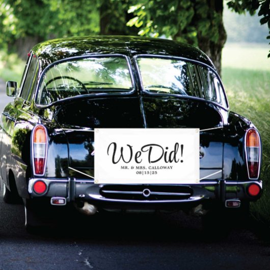 Extravaganter Banner für verheiratete Fahrzeuge