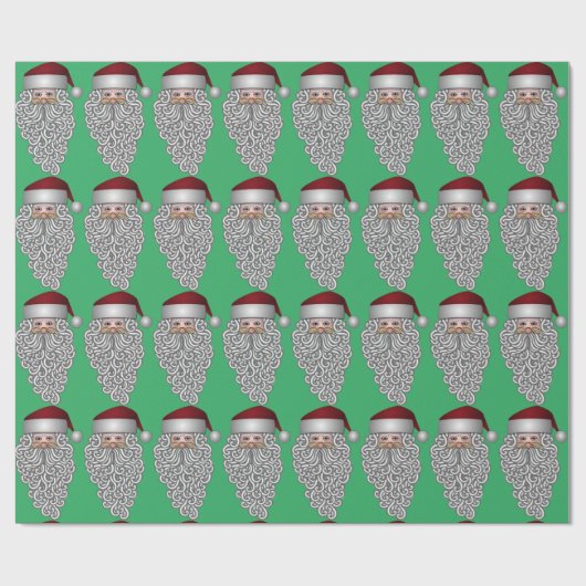 Extravaganter Bart Santa Geschenkpapier (Flach)