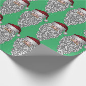 Extravaganter Bart Santa Geschenkpapier (Ecke)