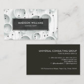 Extravaganter Beruflicher, weißer und schwarzer Ri Visitenkarte (Vorne/Hinten)