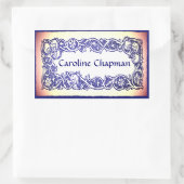 Extravaganter Bildlauf Rechteckiger Aufkleber (Tasche)