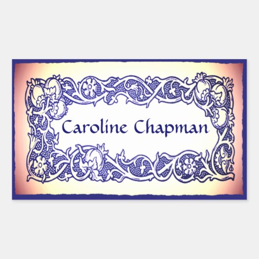 Extravaganter Bildlauf Rechteckiger Aufkleber (Vorderseite)