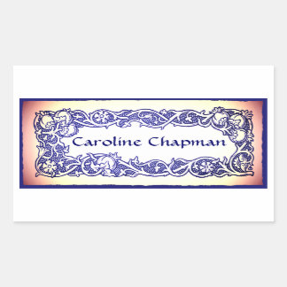 Extravaganter Bildlauf Rechteckiger Aufkleber