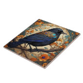 Extravaganter Black Bird im Jugendstil Art Deco Fliese (Seite)