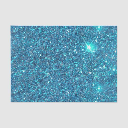 Extravaganter blauer GlitzerShine Seidenpapier (Vorderseite)