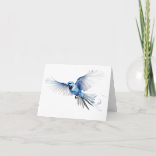 Extravaganter Blauer Vogel-Flug BLANK Karte