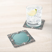 Extravaganter Blue Jewelse Look Paper Untersetzer (Vor Ort)