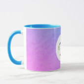 Extravaganter Blumenbuchstabe T blau und lila Tasse (Links)