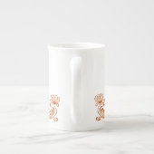 Extravaganter Blumenknochen China Tee Tasse (Rückseite)