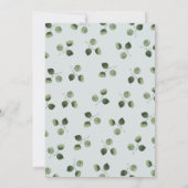 Extravaganter Blumenrahmen Hochzeitsfeier_grau Einladung (Rückseite)