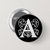 Extravaganter Buchstabe A Button (Vorne & Hinten)
