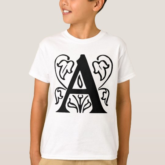 Extravaganter Buchstabe A T-Shirt