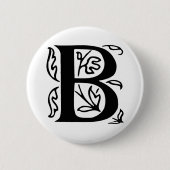 Extravaganter Buchstabe B Button (Vorderseite)
